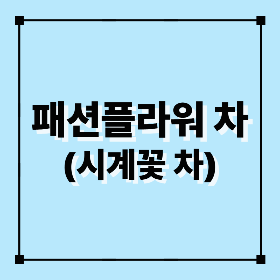 패션플라워, 시계꽃,허브차,디카페인차,수면에도움되는차