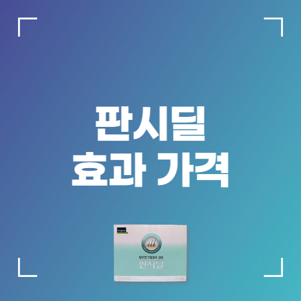 판시딜 효과 성분 가격 부작용 복용방법