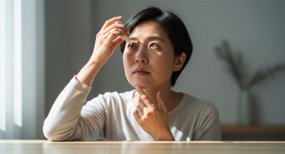 결막염 치료 방법 중 눈 관리와 생활 습관을 실천하는 모습