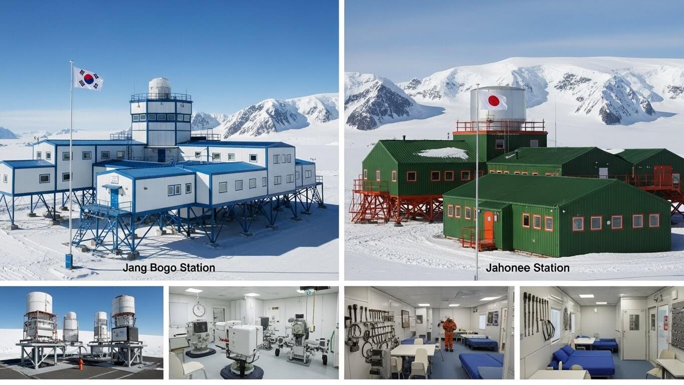 한일 남극기지 비교분석 관련 사진