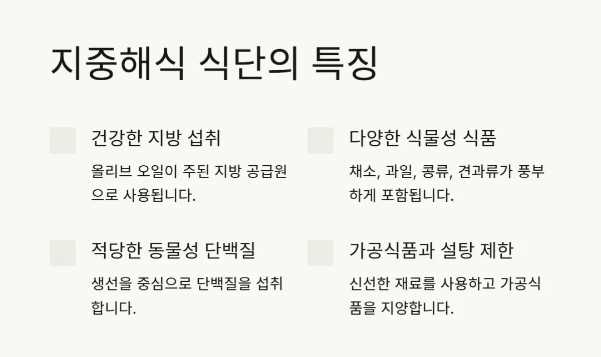 지중해식식단기초