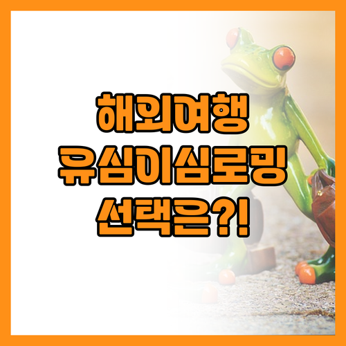 해외여행 유심 이심 로밍 장단점 완벽..