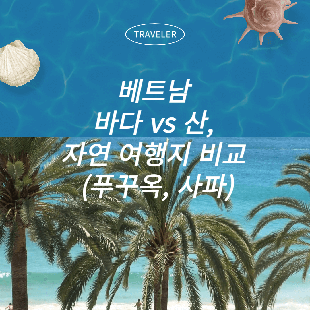 2025 베트남 바다 vs 산, 베트남 자연 여행지 비교 (푸꾸옥, 사파)