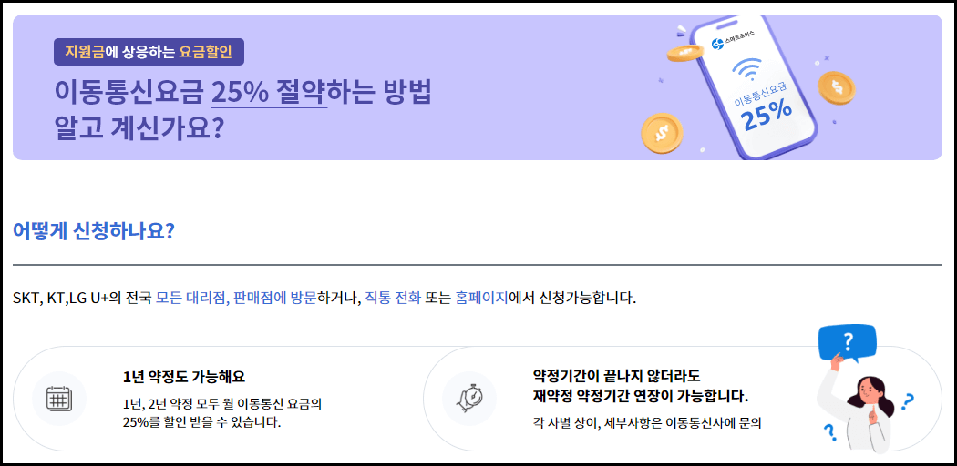 선택약정할인으로 휴대폰 요금 25% 절약하는 방법