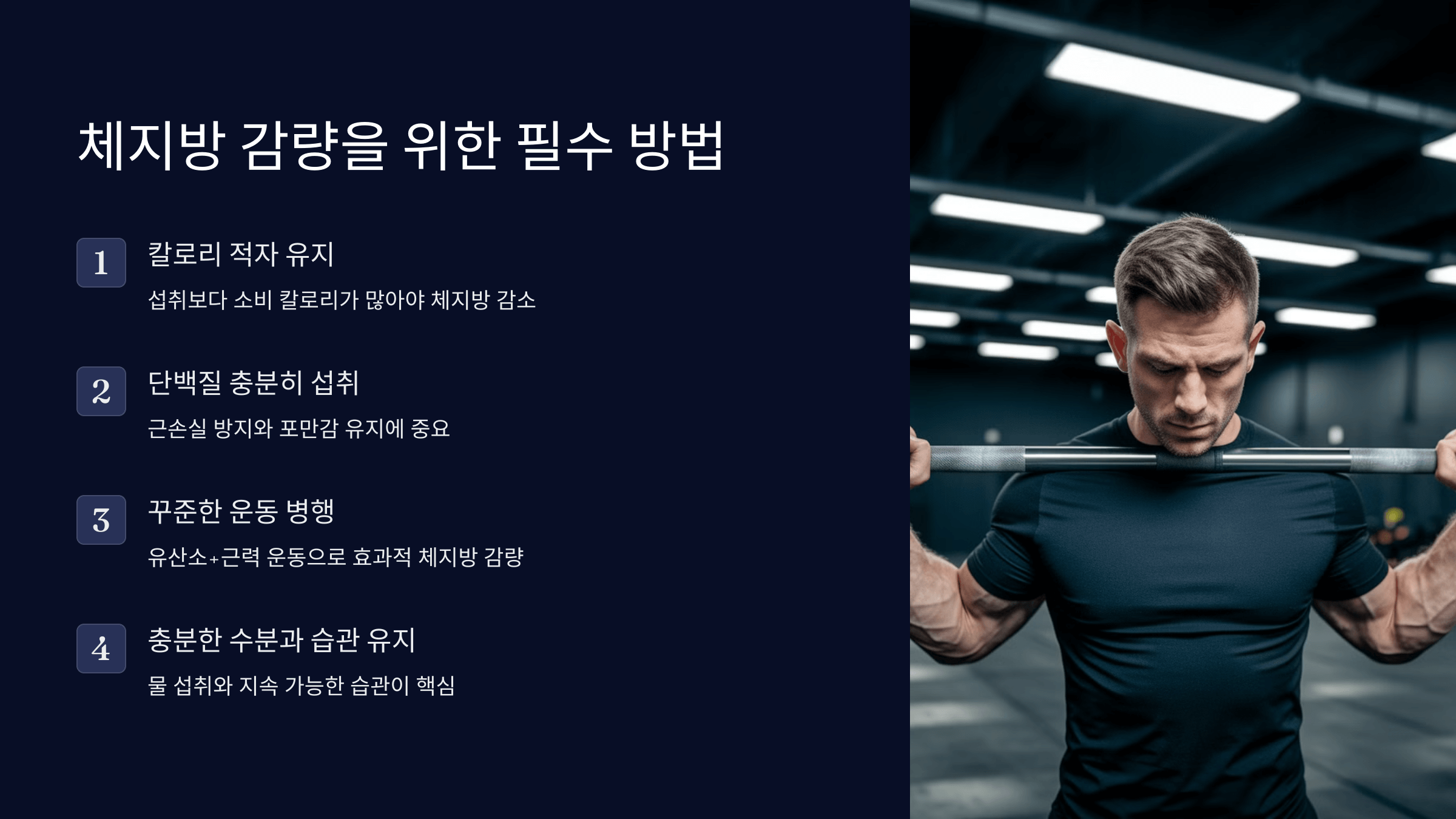 체지방 감량 방법