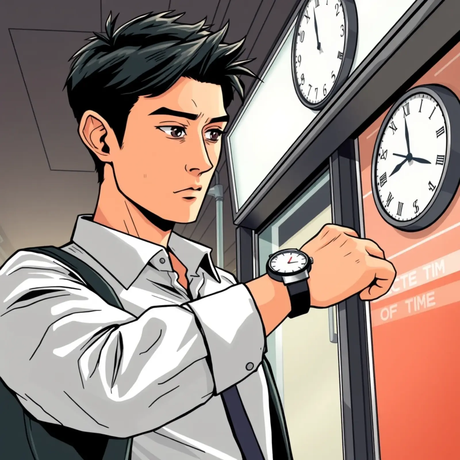 시계를 보는 남자