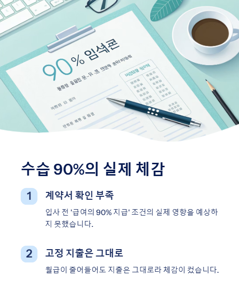 수습 90%의 실제 체감