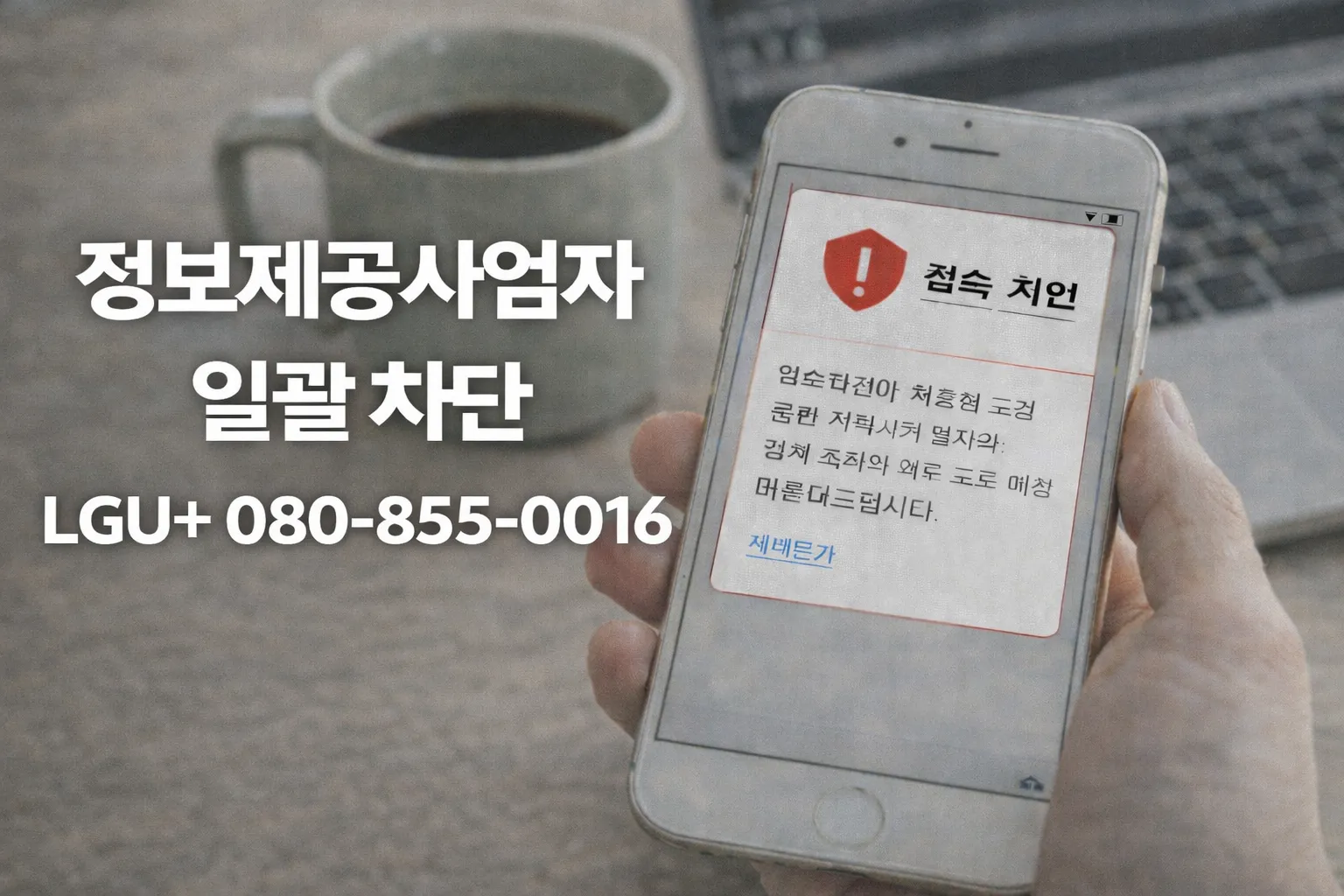 스팸 금융 인터넷 TV 여론조사 차단 정보제공사업자 LGU+망 차단