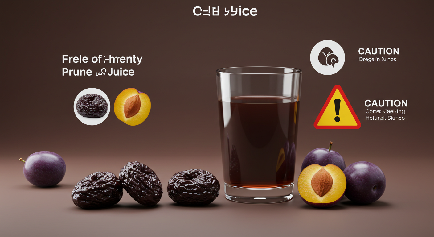 푸룬주스, 푸룬 부작용, 설사 복통