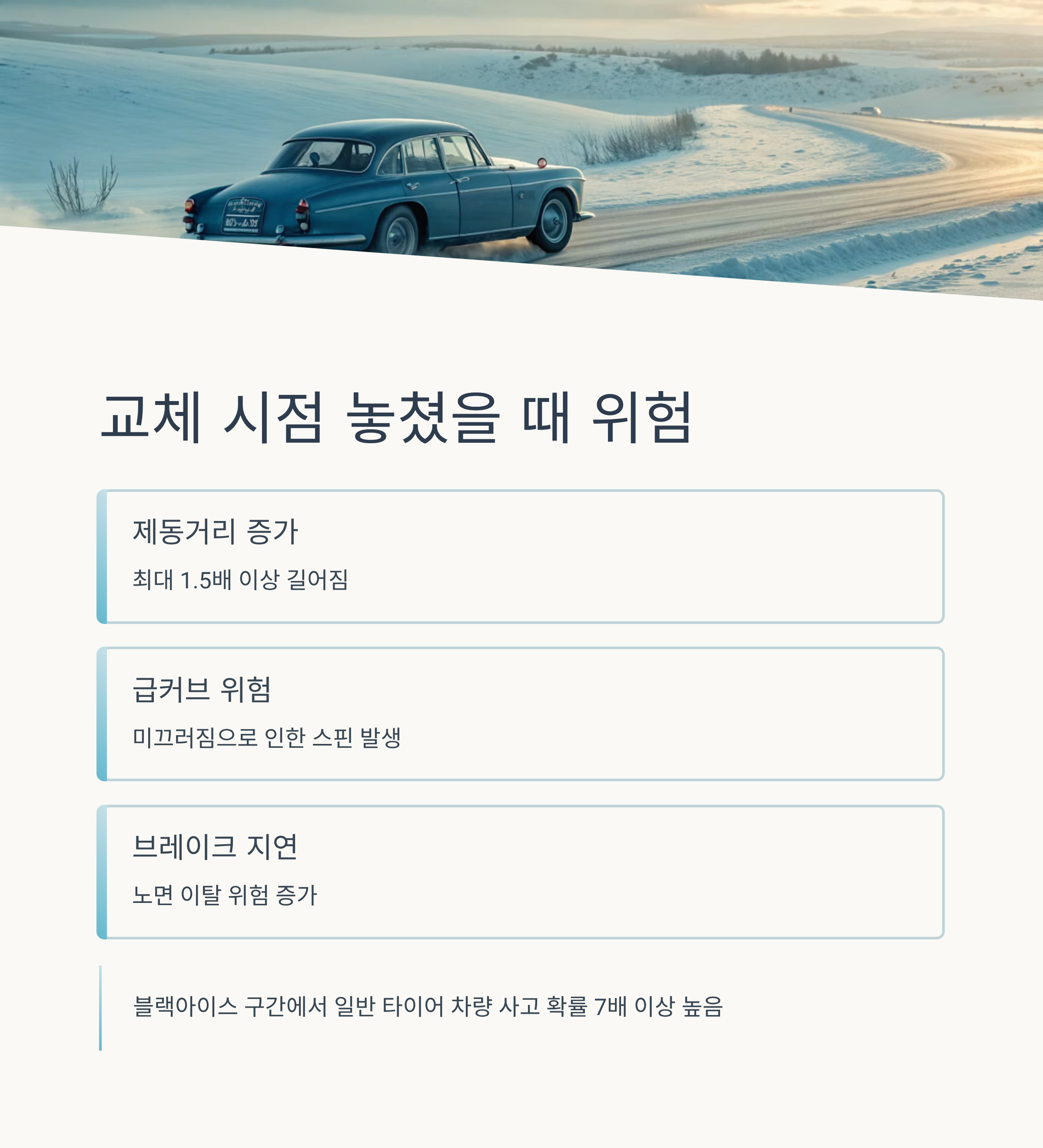 2025 스노우타이어 교체시기 ❘ 첫눈 내리기 전 꼭 알아야 할 겨울철 안전수칙