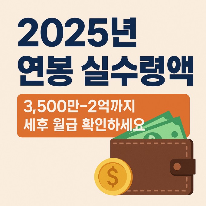 2025년 연봉 실수령액