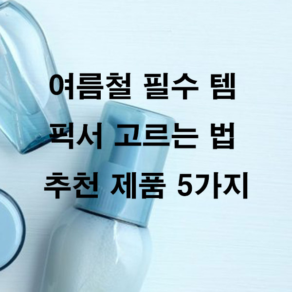 여름철 필수 템 픽서 고르는 법 추천 제품 5가지