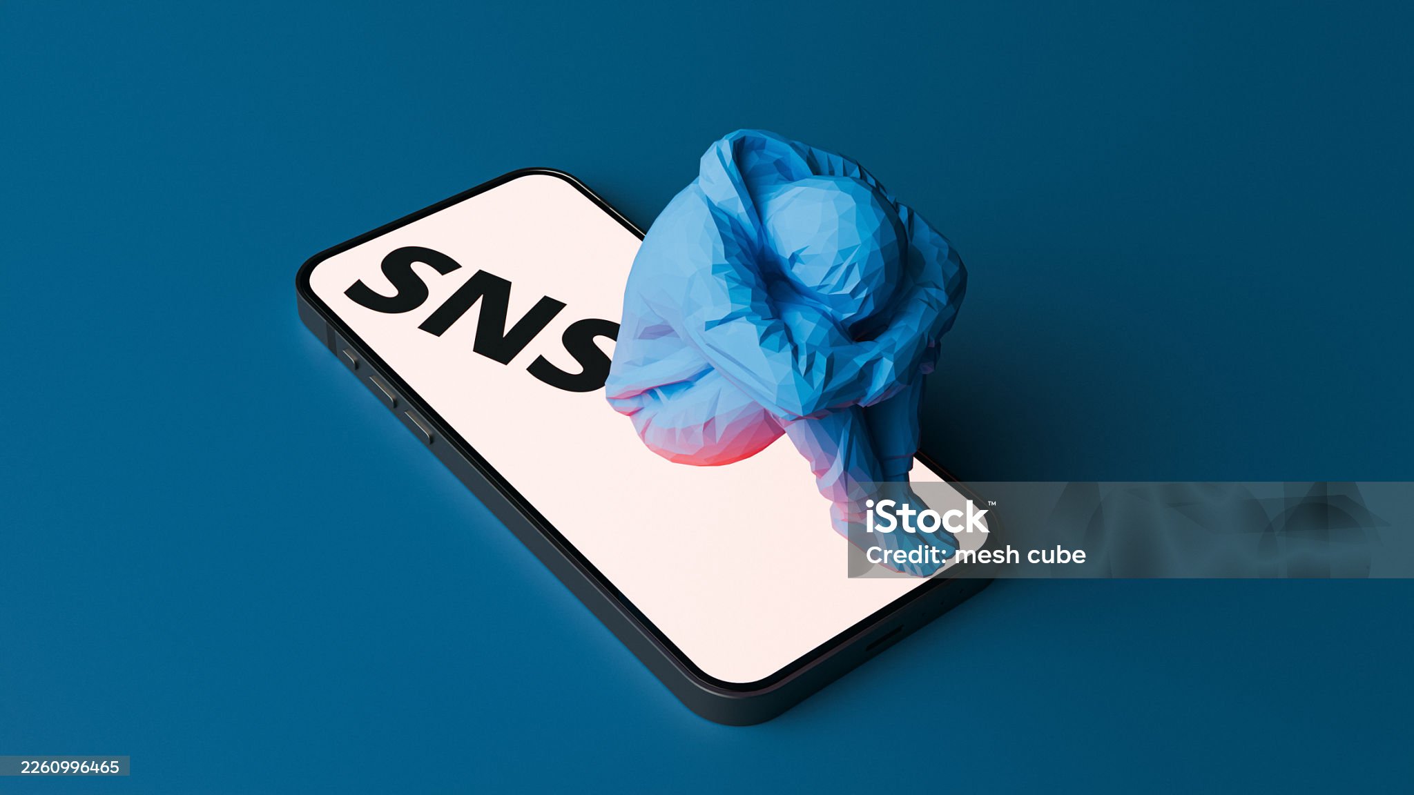 SNS로 고통받는 아이의 일러스트