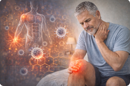 중년의 염증과 신체변화의 관계에 관한 사진