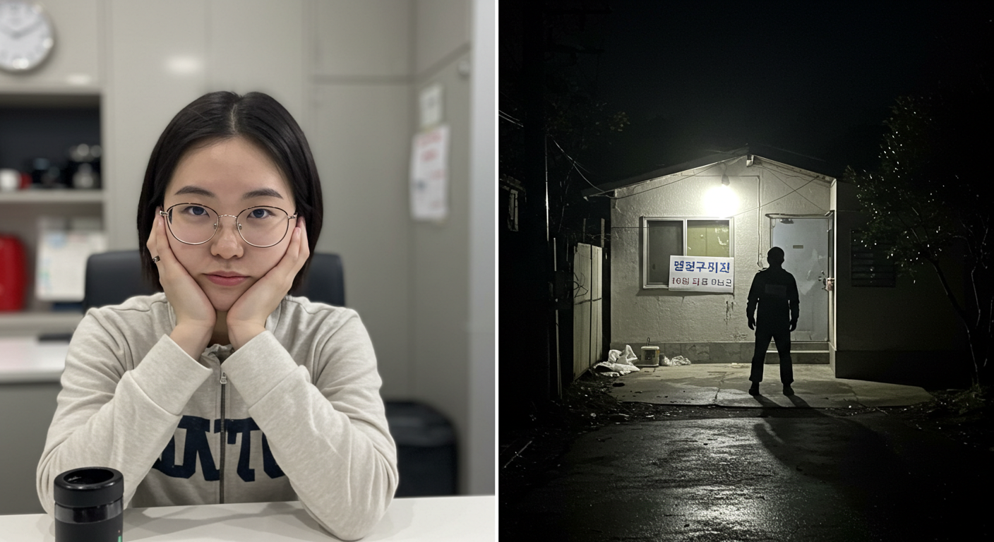 해외 체류자의 온라인 응답과 한국 거주지 방문조사를 대조적으로 보여주는 이미지