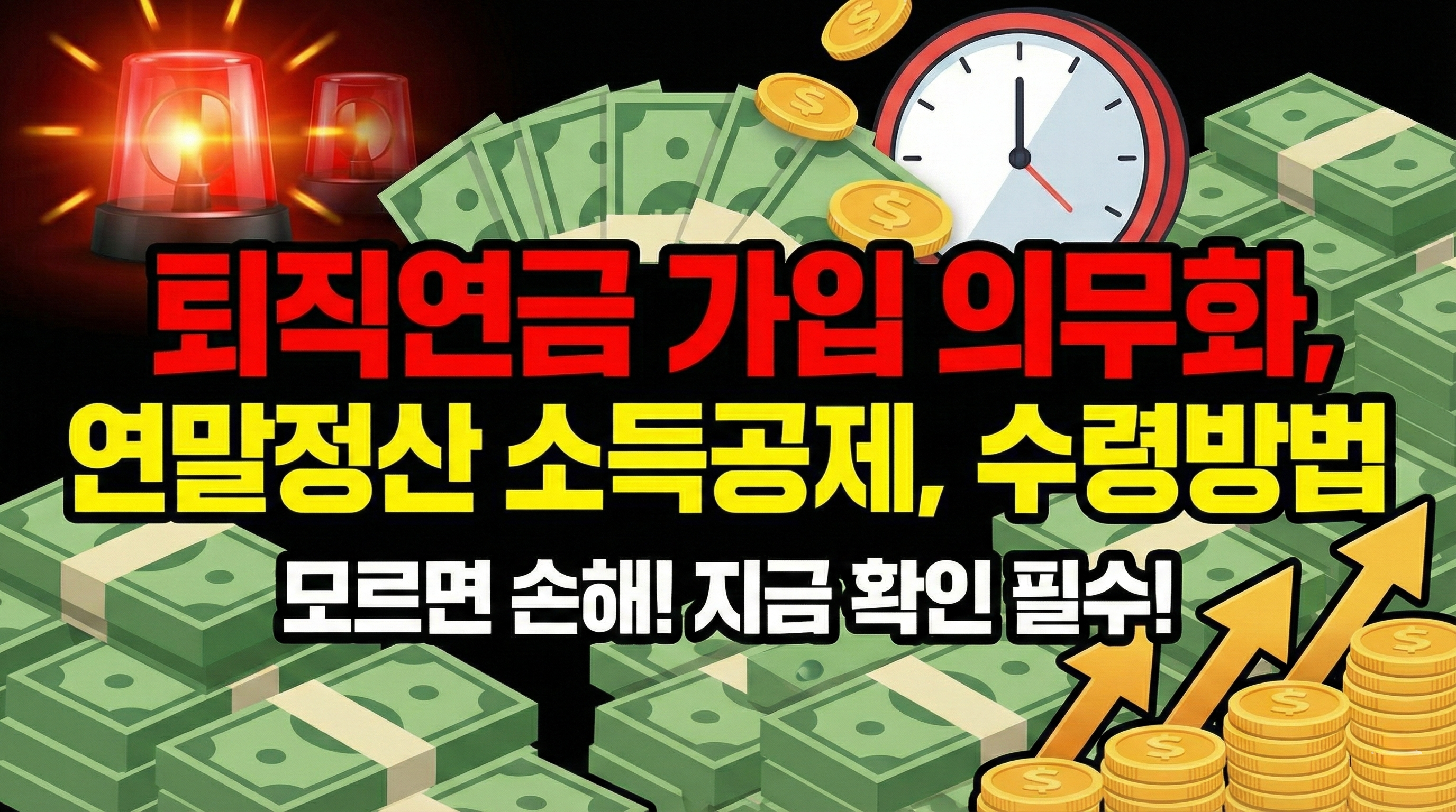 퇴직연금 가입 의무화, 연말정산 소득공제, 수령방법 정리 썸네일