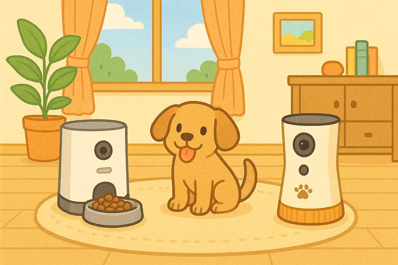 반려동물 자동 급식기 & 펫 카메라, 집을 비워도 안심!