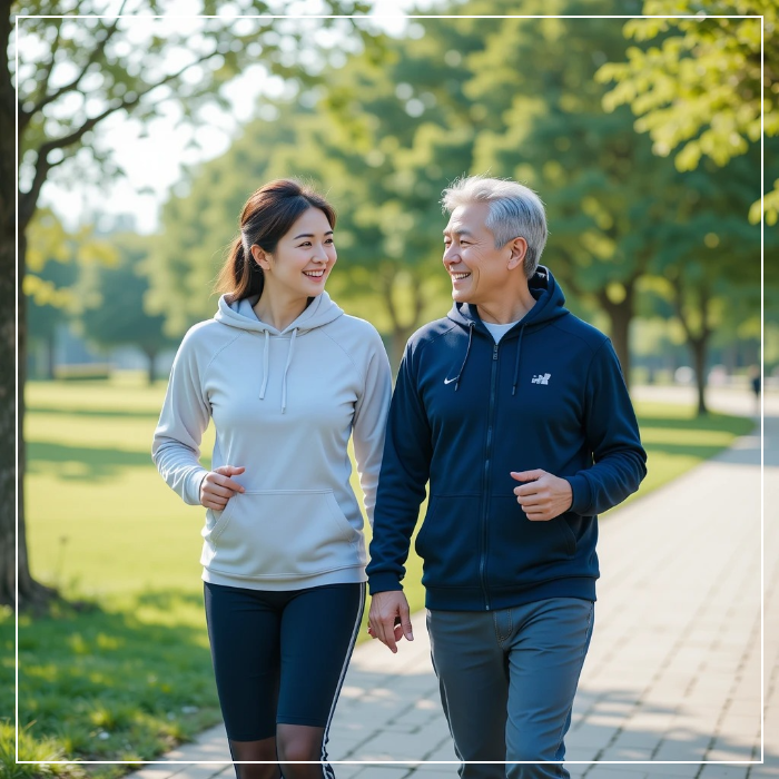 가벼운 산책과 운동으로 관리
