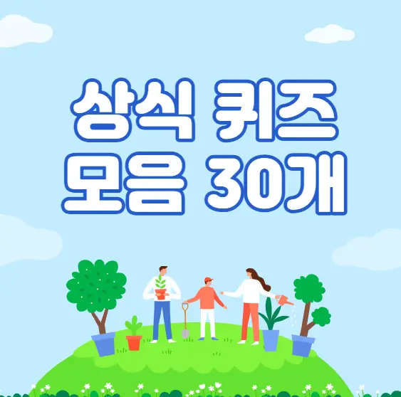 일반 상식 퀴즈 모음 30개