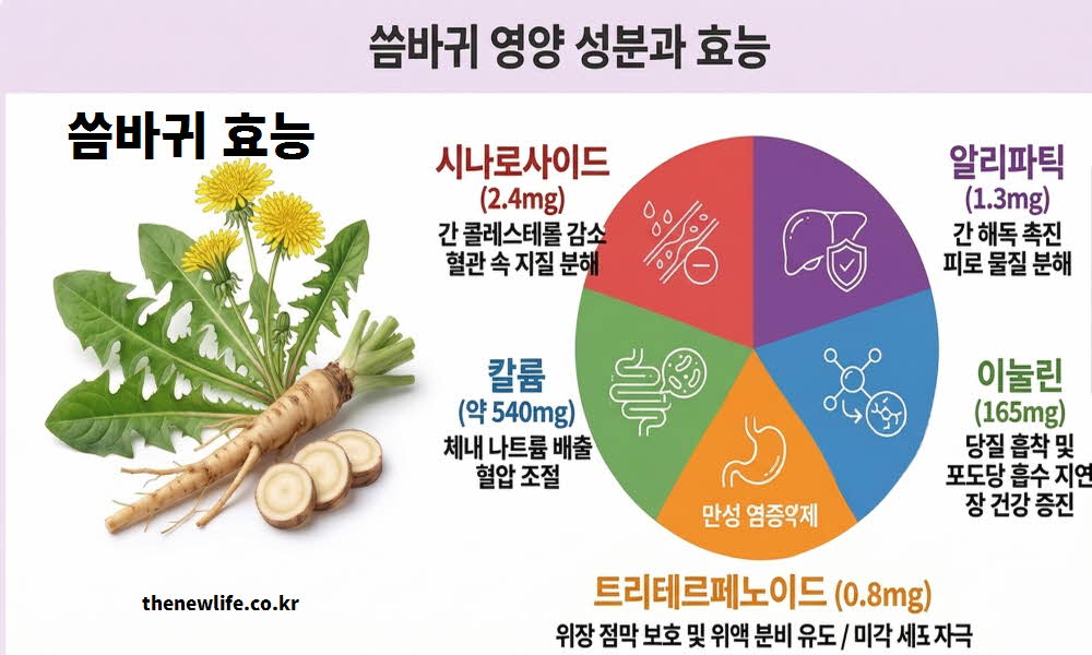 씀바귀 효능 영양 성분