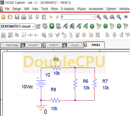 orcad-pspice-프로그램으로-회로1-구성