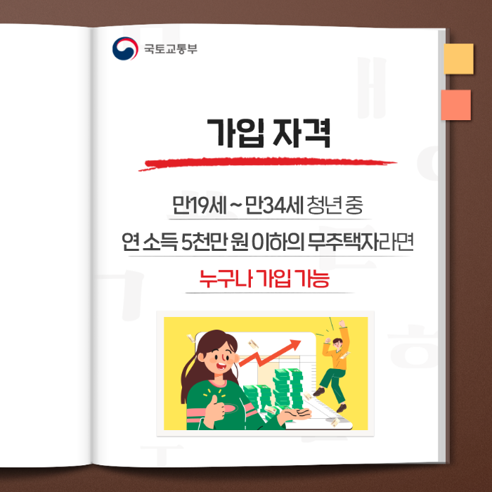 청년주택드림청약통장 가입대상, 청년주택드림청약통장 가입자격