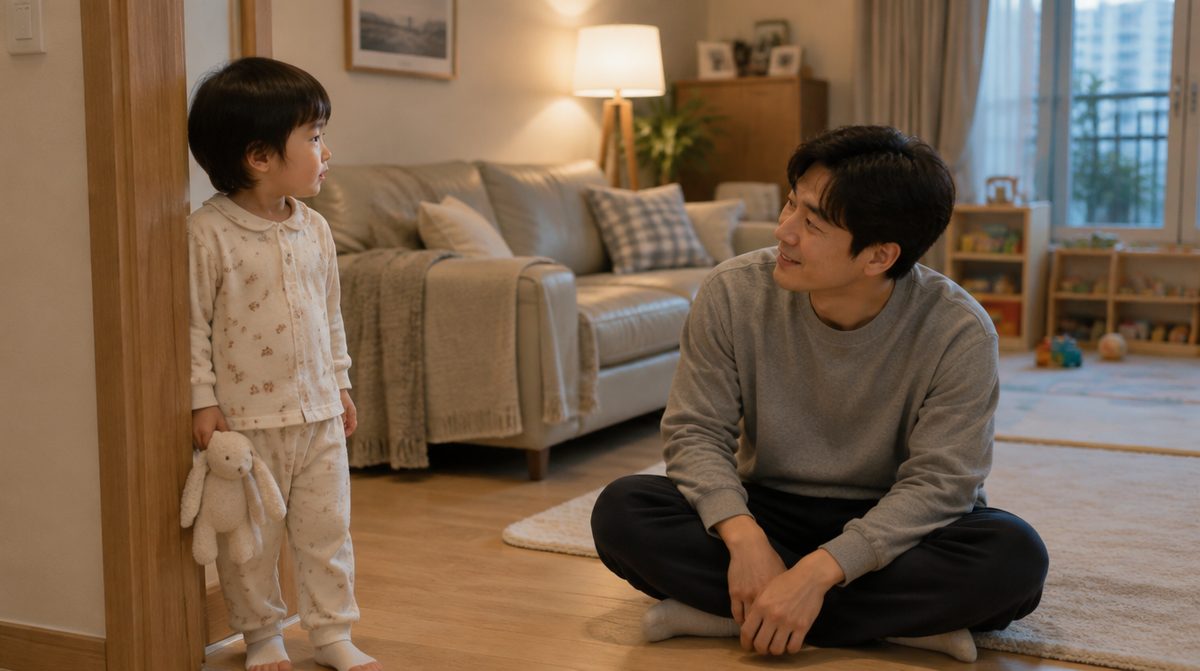 막내가 울음을 터뜨렸습니다, 아이들 앞에서 넘어진 날