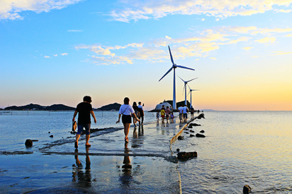 누에섬 바닷길 사진