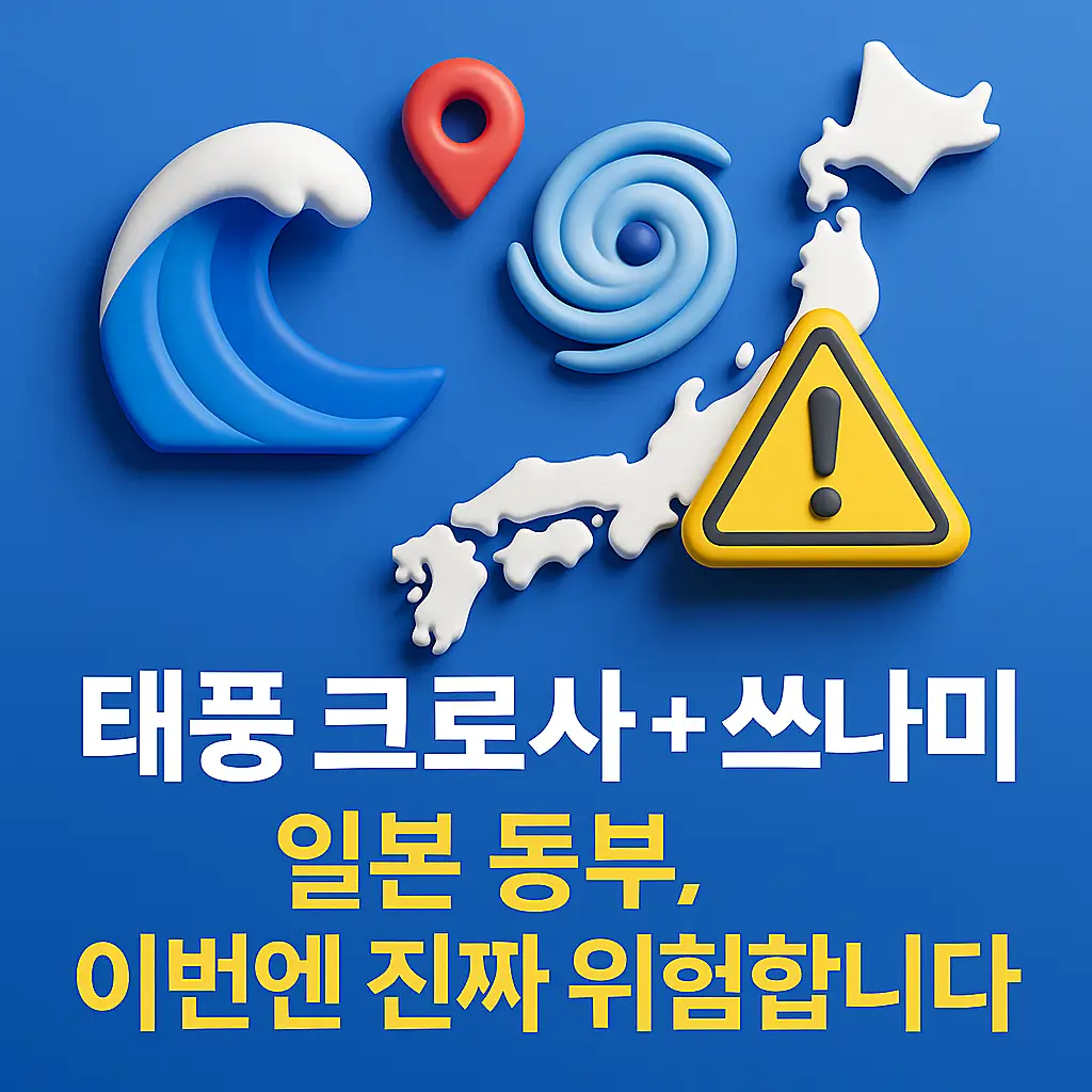 태풍 크로사와 쓰나미로 인한 일본 재난 위험 안내