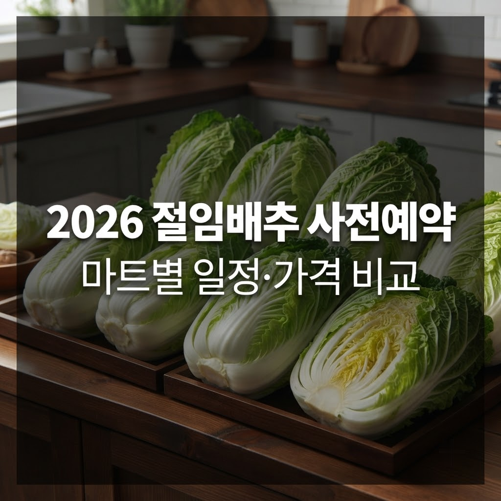 2026년 마트별 절임배추 사전예약 일정 및 가격 비교