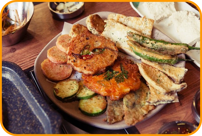 여러가지 한국 부침개