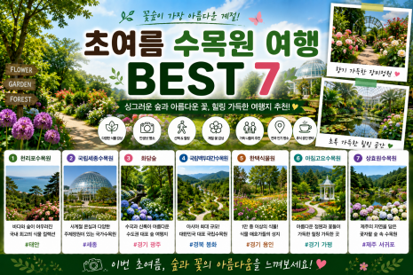 초여름 수목원 여행 추천 BEST 7, 꽃과 숲을 함께 즐기는 여행
