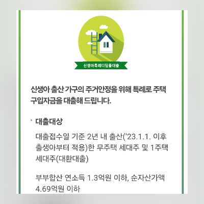 신생아특례대출확대