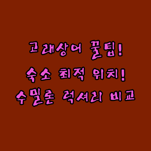 오슬롭 숙소 추천 7곳 고래상어 투어..
