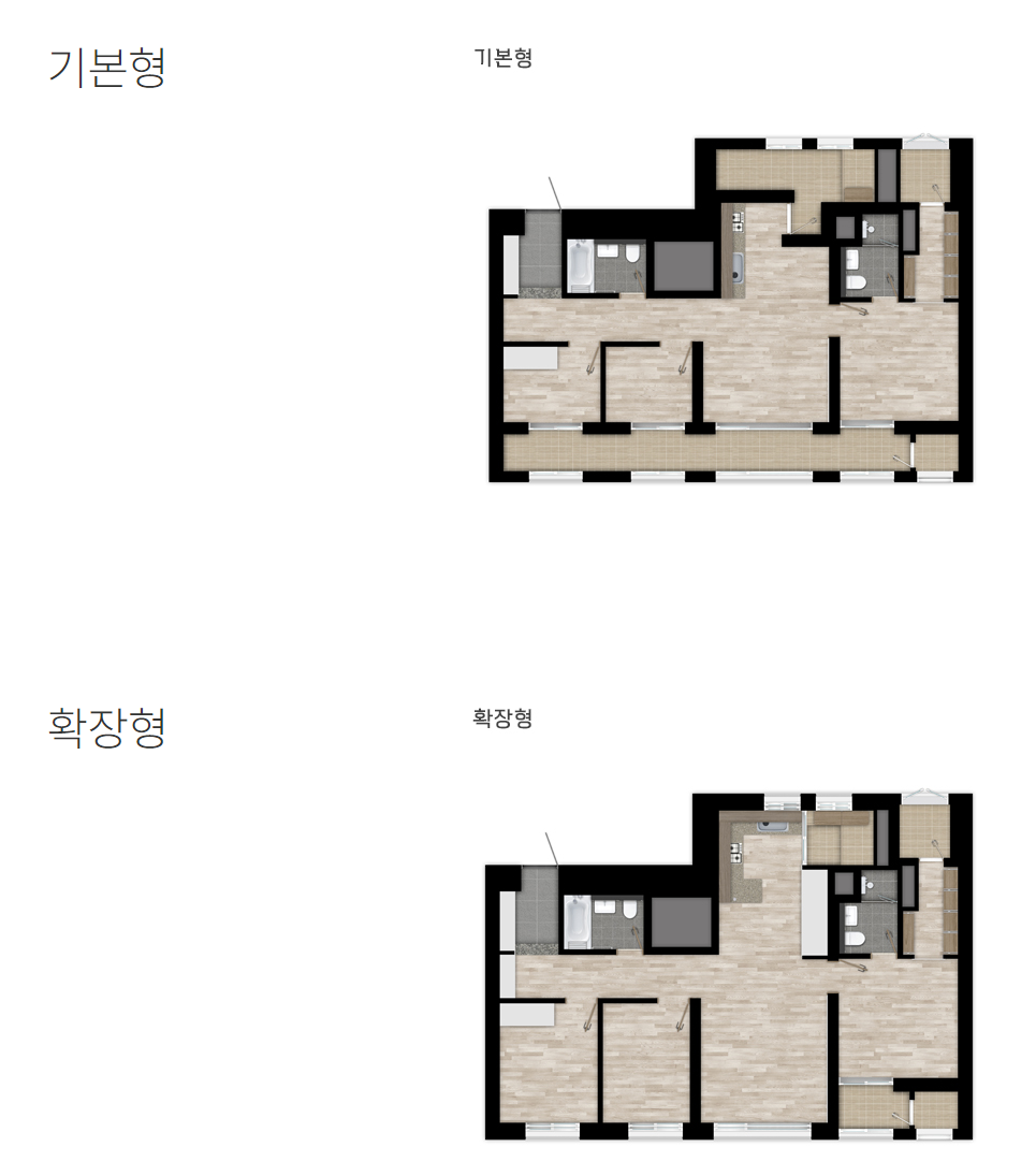 동탄역 롯데캐슬 65타입 평면도