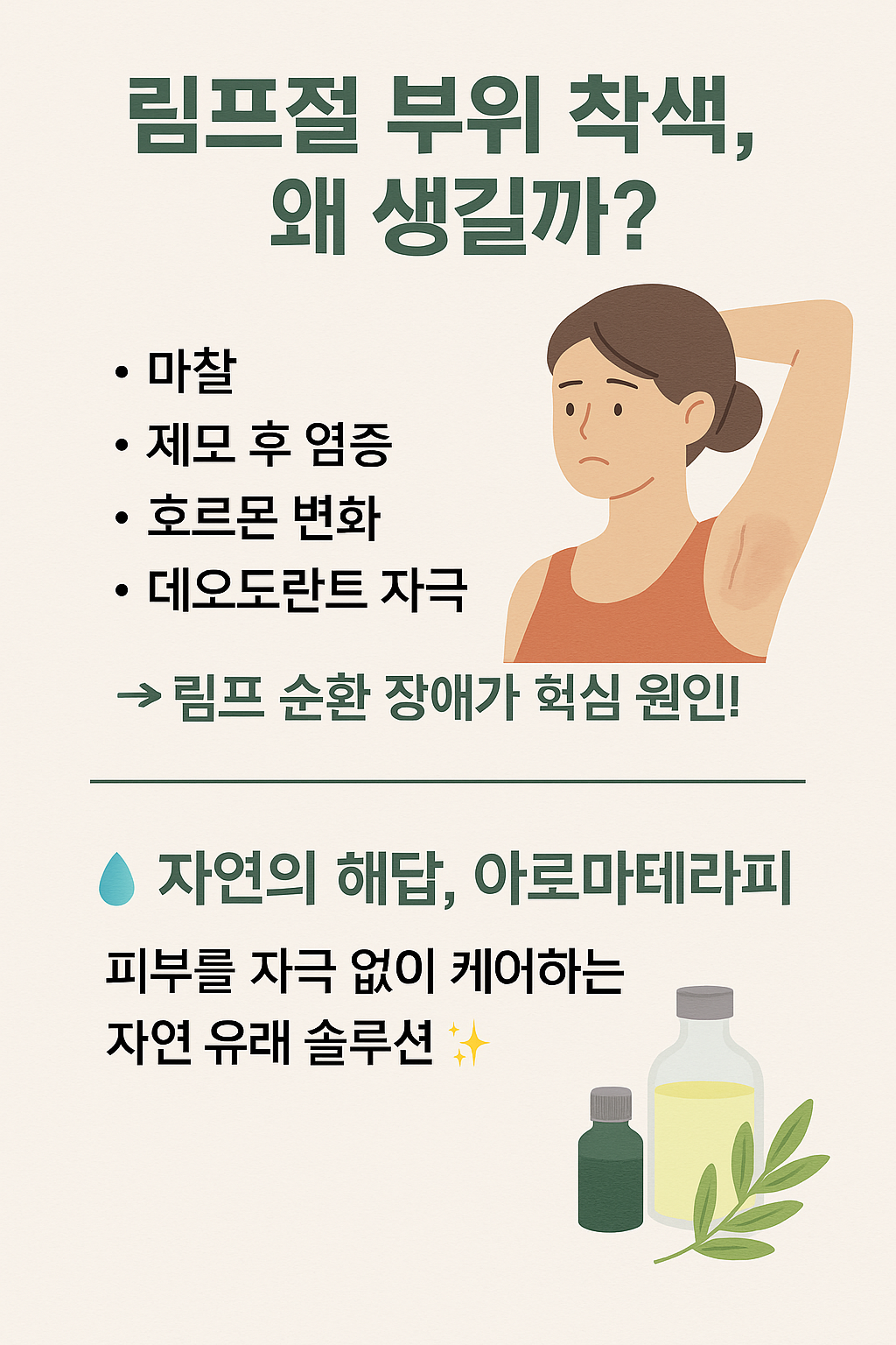 림프절 부위 착색, 자연의 힘으로 되돌리기
