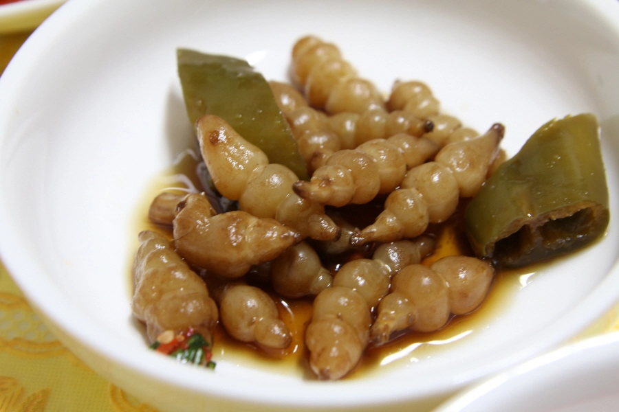 초석잠 간장절임 완성 모습