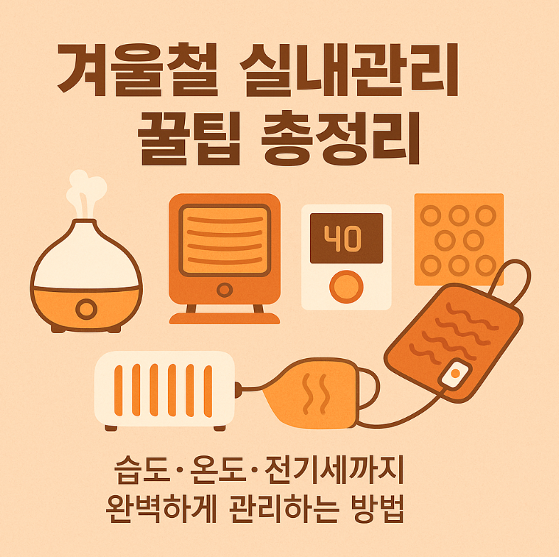 겨울철 실내 습도&middot;온도 관리법 &amp; 전기세 절약하는 현실적인 방법