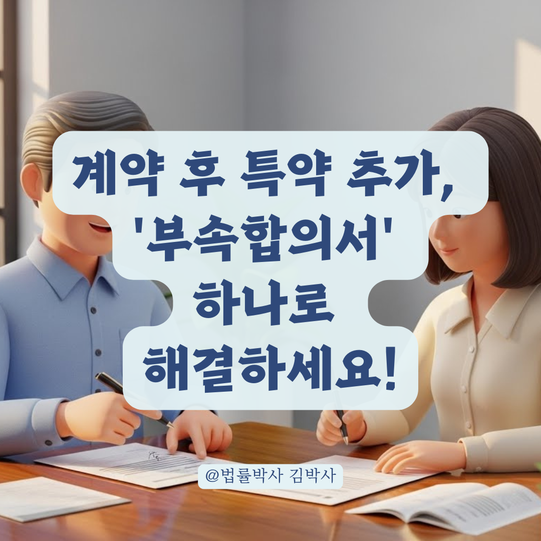 계약 완료 후에도 건물주와 협의하여 특약을 추가하거나 수정하는 법 총정리