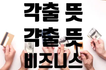 갹출 뜻 각출과 갹출 각출 비교_15
