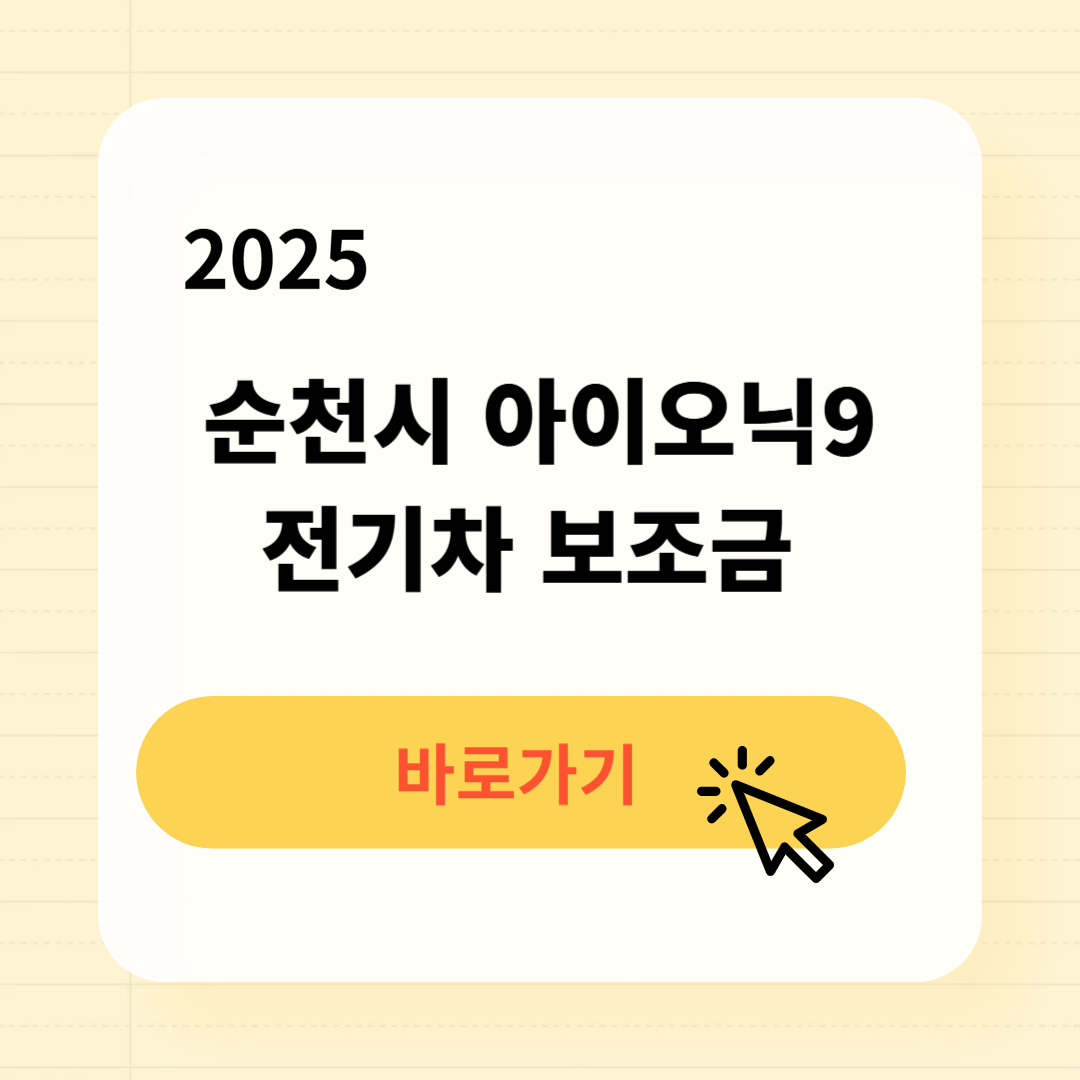 순천시 아이오닉9 전기차 보조금