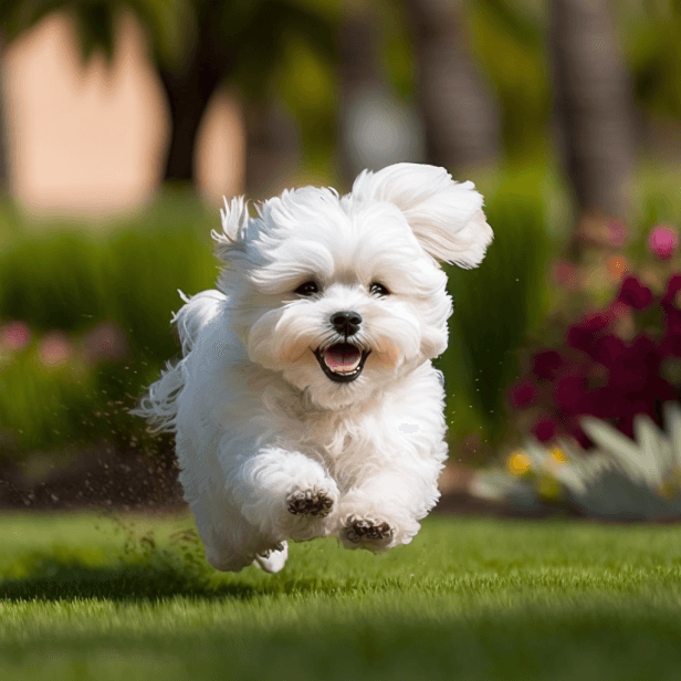 뛰어오는 말티즈