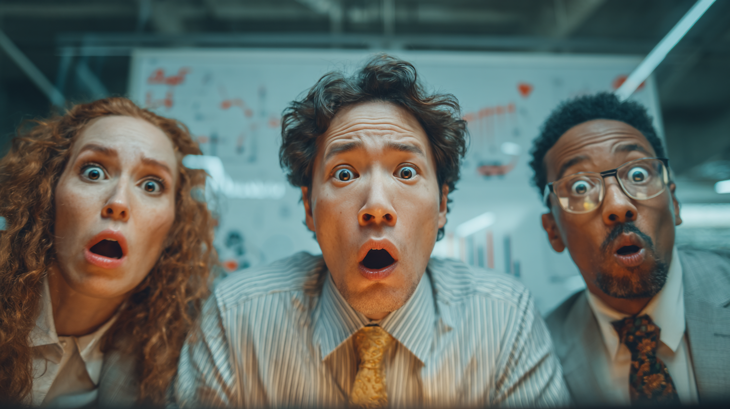 한국, 일본, 유럽 전문가들이 유리보드에 표시된 자동차 관세 변화 차트를 보며 비교 중