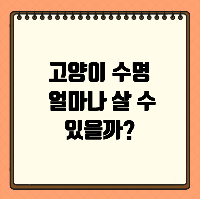고양이 수명