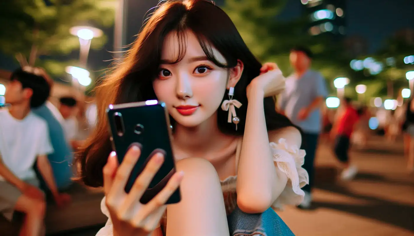 사진-용량-줄이기-간단한-방법을-활용하는-여성의-모습