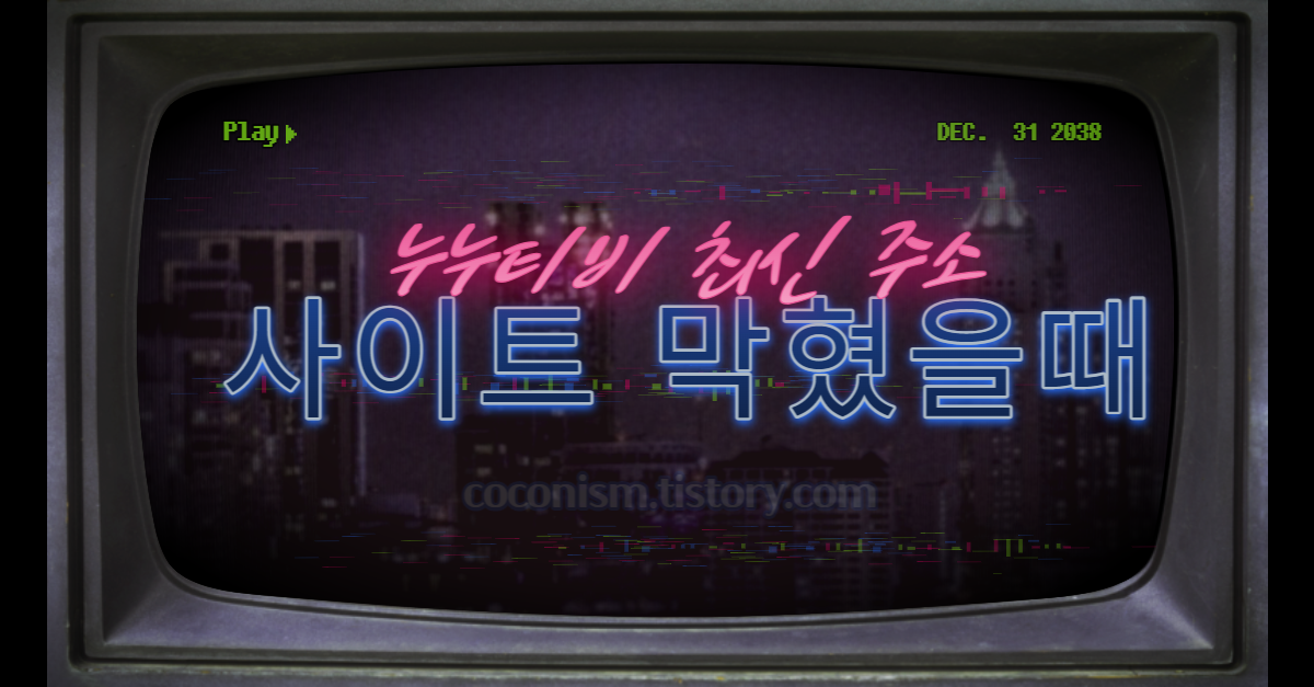 누누티비 막혔을때