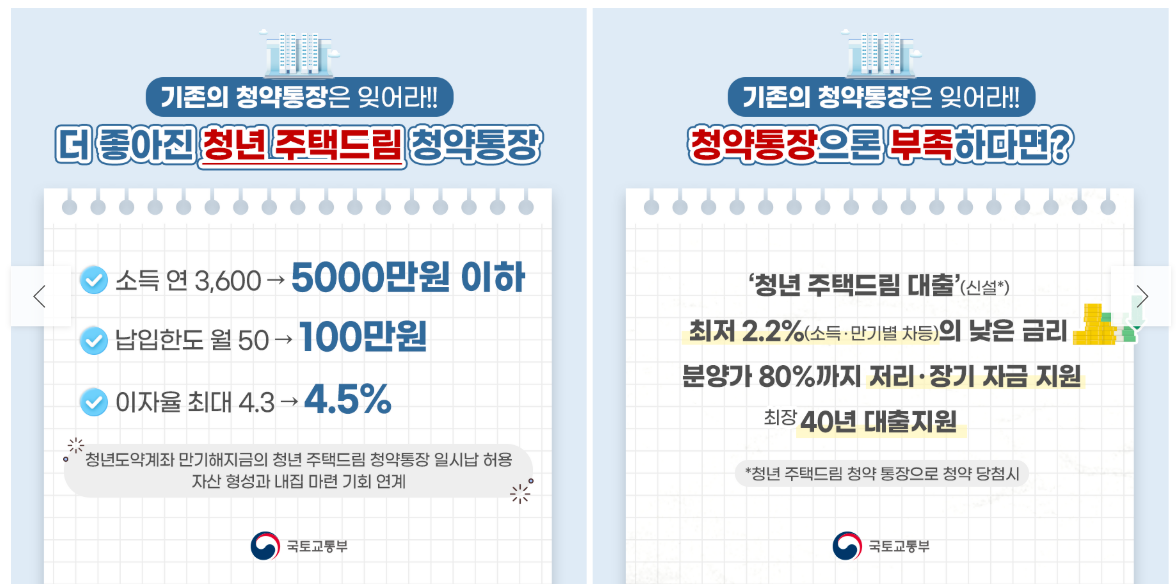 청년주택드림청약통장 가입