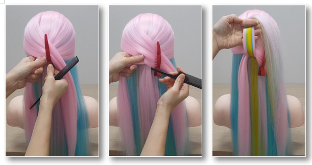 반머리 헤어스타일 연출2