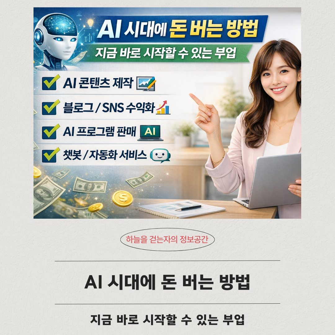 AI 시대에 돈 버는 방법, 지금 바로 시작할 수 있는 부업