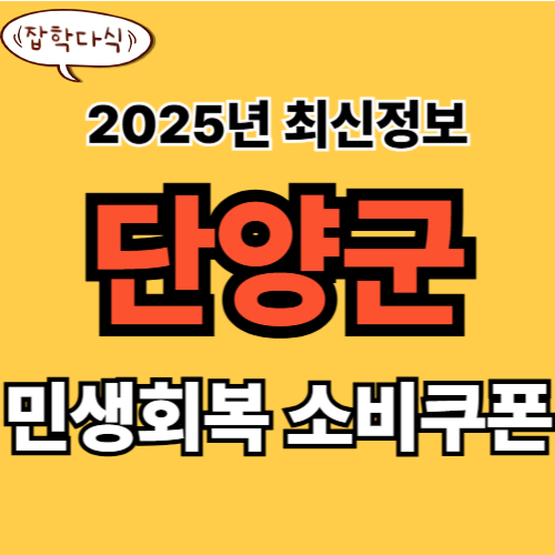 단양군 민생회복 소비쿠폰 신청 완벽 가이드